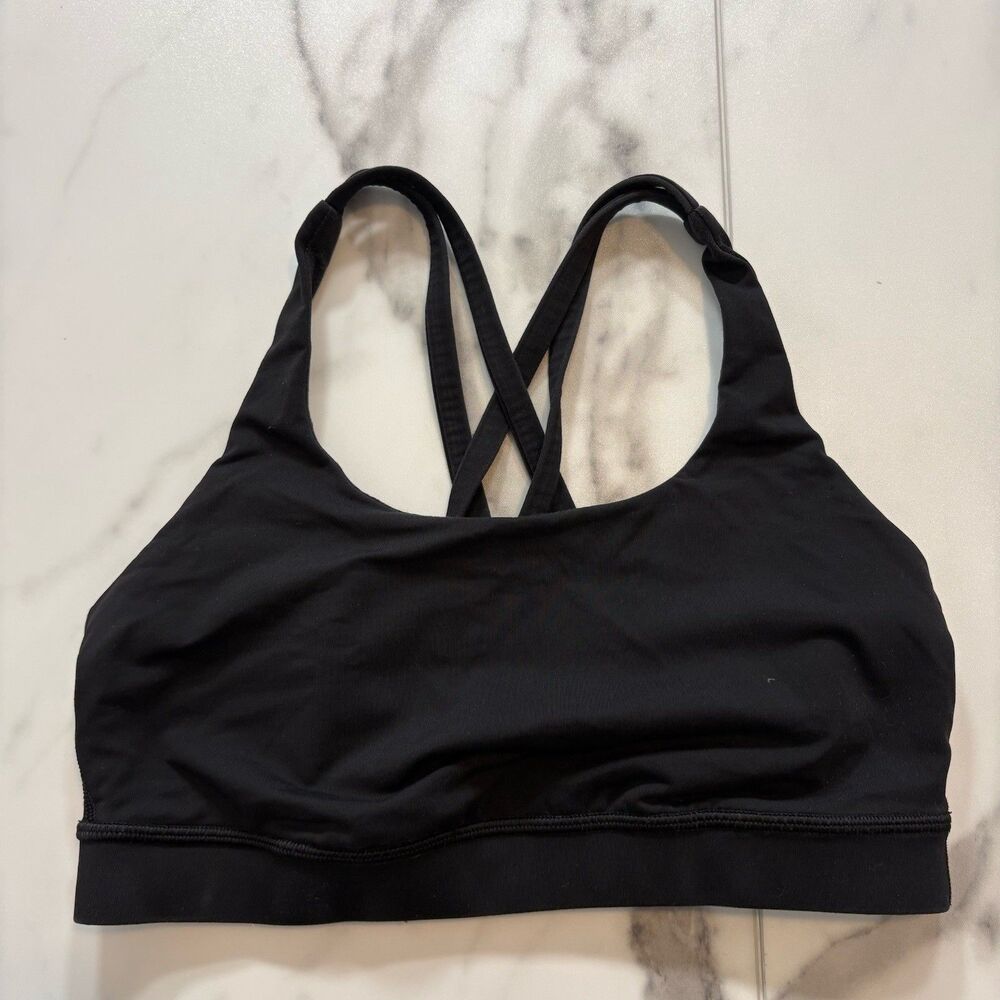 Lululemon Womens Black Energy Bra Size 6